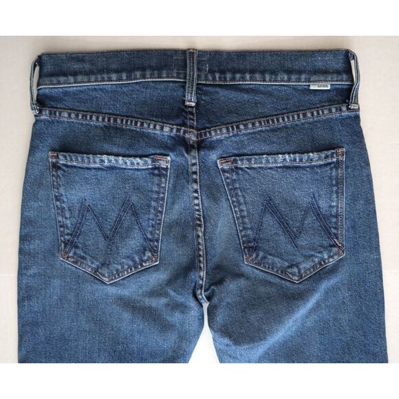 Mother 10644-1422 WMN Sz 25 Blue The Mid Rise Rider Ankle Fray Denim Jeans - Picture 4 of 15